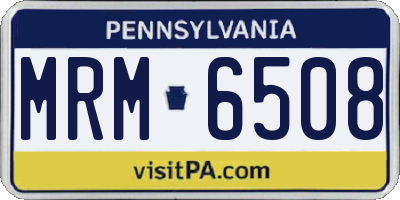 PA license plate MRM6508