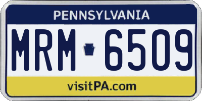 PA license plate MRM6509