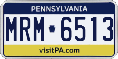PA license plate MRM6513