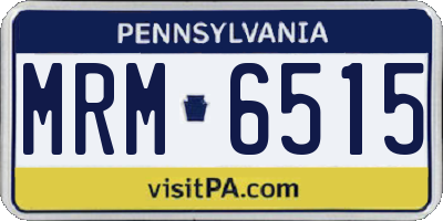 PA license plate MRM6515