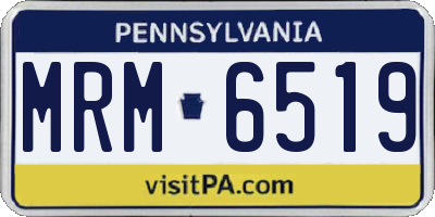 PA license plate MRM6519