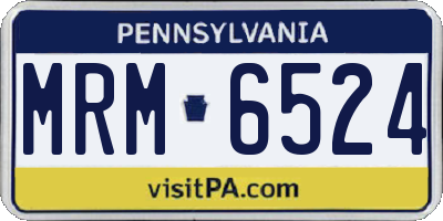 PA license plate MRM6524
