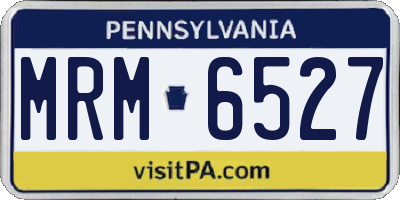 PA license plate MRM6527