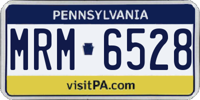 PA license plate MRM6528