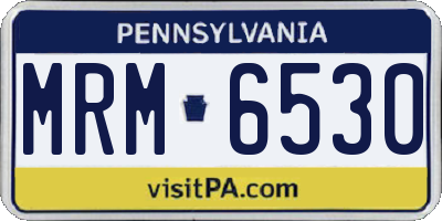 PA license plate MRM6530