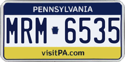 PA license plate MRM6535