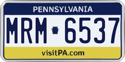 PA license plate MRM6537
