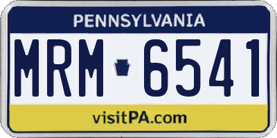 PA license plate MRM6541
