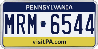 PA license plate MRM6544