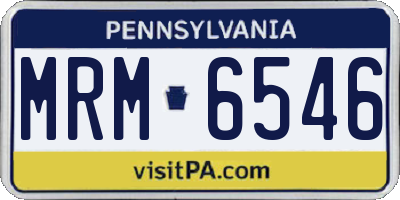 PA license plate MRM6546