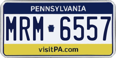 PA license plate MRM6557