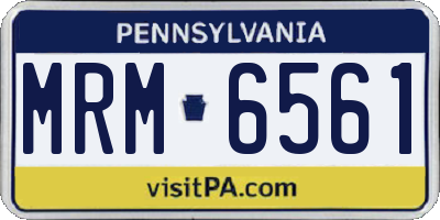 PA license plate MRM6561