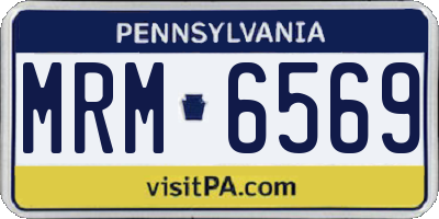 PA license plate MRM6569
