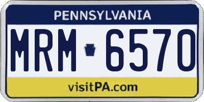 PA license plate MRM6570