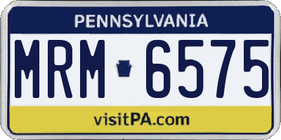 PA license plate MRM6575