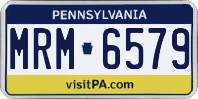 PA license plate MRM6579