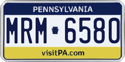 PA license plate MRM6580