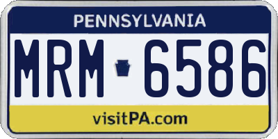 PA license plate MRM6586