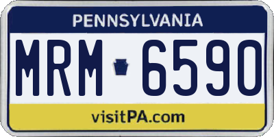 PA license plate MRM6590