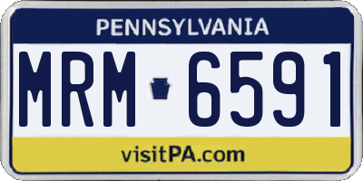 PA license plate MRM6591