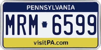 PA license plate MRM6599