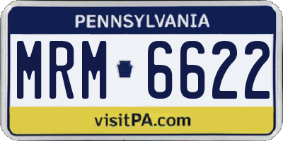 PA license plate MRM6622