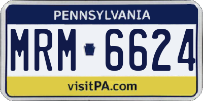 PA license plate MRM6624