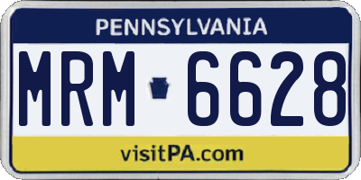 PA license plate MRM6628