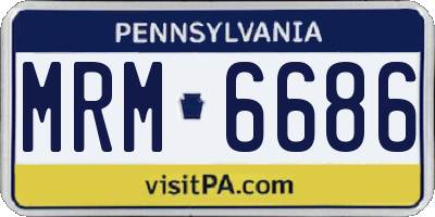 PA license plate MRM6686