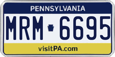 PA license plate MRM6695