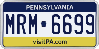 PA license plate MRM6699