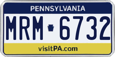 PA license plate MRM6732
