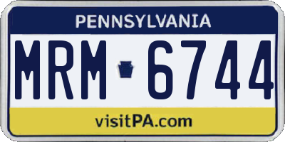 PA license plate MRM6744