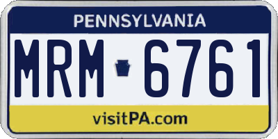 PA license plate MRM6761