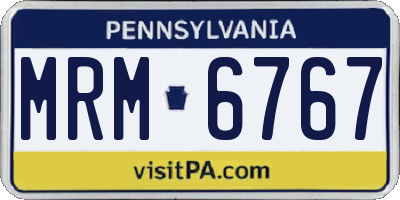 PA license plate MRM6767