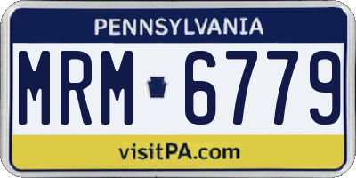 PA license plate MRM6779