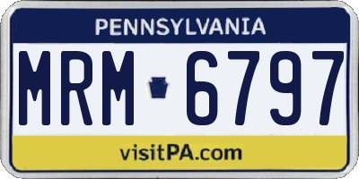 PA license plate MRM6797