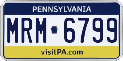 PA license plate MRM6799