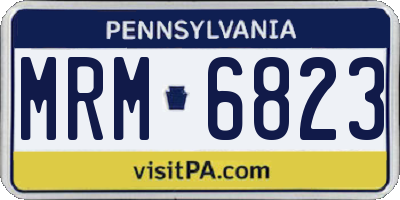 PA license plate MRM6823