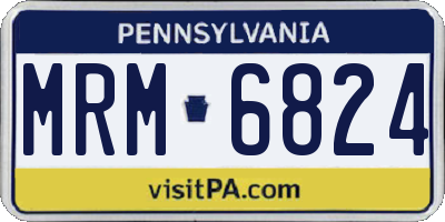 PA license plate MRM6824
