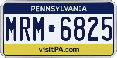 PA license plate MRM6825