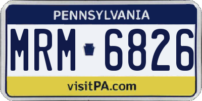 PA license plate MRM6826