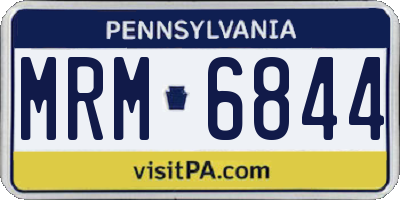PA license plate MRM6844