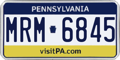 PA license plate MRM6845