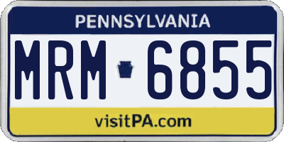 PA license plate MRM6855