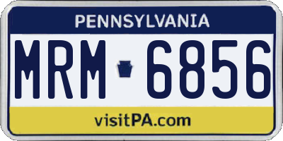 PA license plate MRM6856