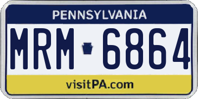 PA license plate MRM6864