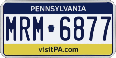 PA license plate MRM6877