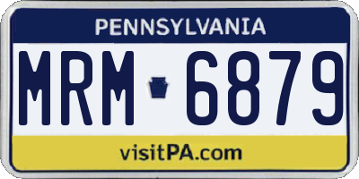 PA license plate MRM6879