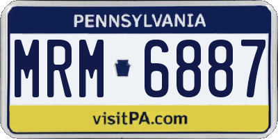 PA license plate MRM6887